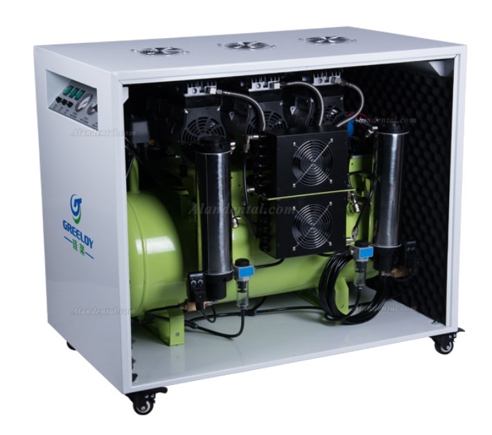 Greeloy® GA-83X Dental Oilless Air Compressor with Silent Cabinet